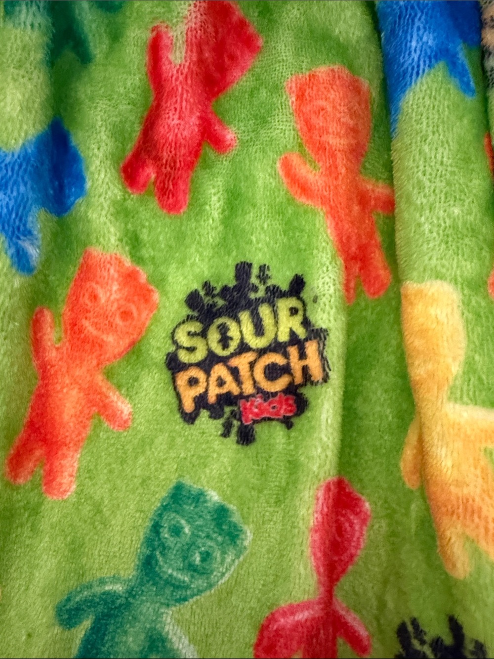 Sour Patch Kids Green Plush Lounge Shorts. Adult Small. Inseam 3”.